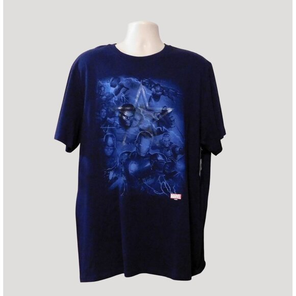 Dallas Cowboys Marvel Universe Collab Tee XL Navy Blue Short Sleeve Superheroes - Picture 1 of 8